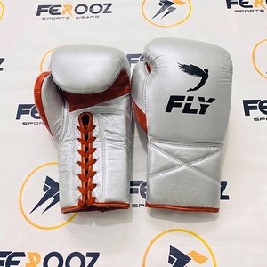Guantes de Entrenamiento de Kickboxing Rojos y Plateados, Guantes de Entrenamiento de MMA para Adultos, Guantes de Sparring de Muay Thai para Gimnasio, Equipos de Entrenamiento de Primera Calidad - Product Image 4