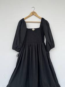 Robe décontractée tendance pour femmes et jeunes filles, en pur coton, longueur genou, col en V, manches longues, coupe évasée, imprimé floral indien, idéale pour l'été et les soirées. - Product Image 3