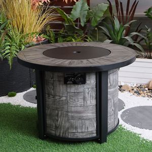 Tavolo con Braciere a Gas Quadrato Stonecrest, 50.000 BTU, Braciere da Esterno a Propano per Patio - Product Image 2