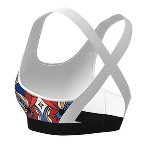 Soutien-gorge côtelé sans couture pour femme, haute élasticité, sans armatures, rembourré, respirant, pour l'entraînement, le sport et le fitness, style crop top, vente en gros USA 2026 - Product Image 2