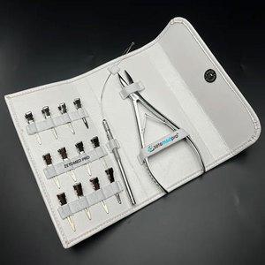 ชุดเครื่องมือไมโครลิงค์พรีเมียม สแตนเลสสตีล สำหรับต่อผมแบบปลายแบน พร้อมกล่องเก็บ  โลโก้สั่งทำได้  พร้อมห่วงดึงและคลิป - Product Image 5