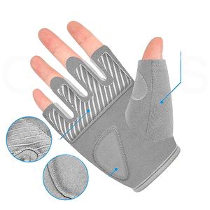 Wholesale Half-Finger Fitness <b>Gloves</b> Custom Breathable <b>Black</b> Silicon Printed Palm for Gym Weight Lifting <b>Gloves</b> From <b>GLOVES</b> City - Product Image 1