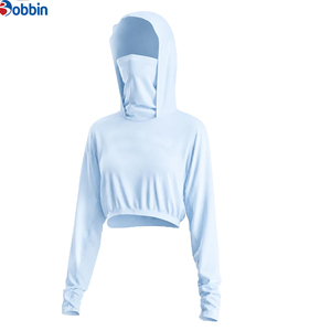 Sudadera con Capucha Corta Bordada para Mujer, Estilo Urbano, Protección Solar, Hecha a Medida, 100% Algodón de Alta Calidad - Product Image 4