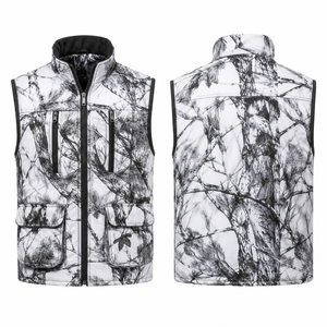 Gilet de chasse camouflage pour homme, sans manches, softshell, coupe-vent, polyester, vêtements d'extérieur pour l'hiver - Product Image 1