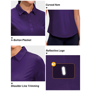 Wholesale Trendy <b>Women's</b> Polo Shirt Custom Design And Logo High Quality Half Sleeve <b>Women</b> Polo Golf And Tennis Wear Shirts - Product Image 4