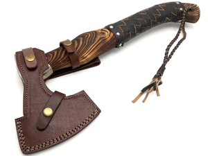 Premium Hand Forged Tomahawk <b>Axe</b> Carbon Steel Ash <b>Wood</b> Handle Outdoor Survival Camping Hatchet Custom OEM Factory - Product Image 6