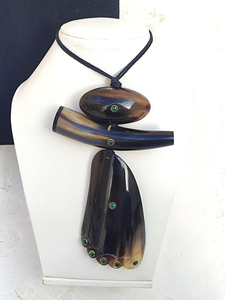 Trendy Handcrafted Polished Buffalo Horn Necklace for Women Natural Embrace Fashion Jewelry Sets Engagement Weddings Parties - Product Image 3