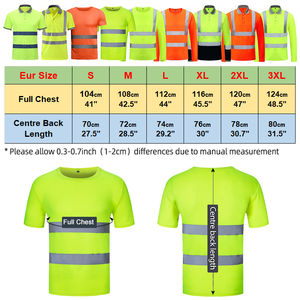 Camiseta Polo de Trabajo de Manga Corta para Hombre, ANSI Clase 1, Impermeable, de Poliéster, Alta Visibilidad, Reflectante, con Luz LED Intermitente - Product Image 2