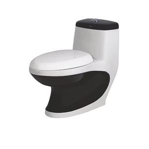 Nouvel arrivage : WC monobloc à poser au sol, économiseur d'eau, en céramique blanche carrée, provenant d'Inde. - Product Image 1