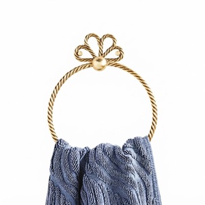 Handmade Solid Brass Decorative Stella <b>Towel</b> <b>Rack</b> Holder Wall Mounted Vintage Gold Rope Style Hand <b>Towel</b> Hanger For Luxury Hotel - Product Image 1