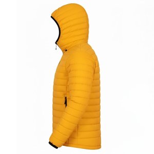 Wholesale Custom Logo High New Men's Hooded Down <b>Coat</b> Solid Color Zipper Closure Breathable Casual Outerwear <b>Yellow</b> Regular Fit - Product Image 4