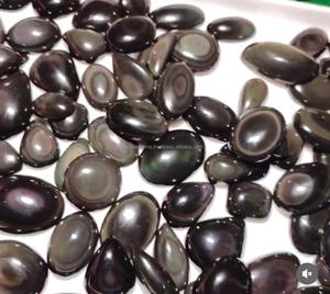 Pierre précieuse en obsidienne arc-en-ciel naturelle, cabochon, poli, forme mixte, toutes tailles, certifié, sans traitement, pierre précieuse pour bijoux - Product Image 2