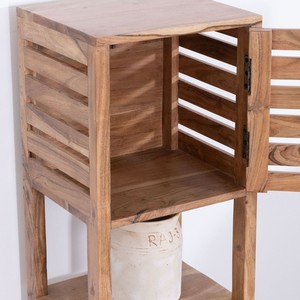 Estante de almacenamiento Vandana Royal Space de madera de acacia con compartimento con persianas Conoa - Product Image 5