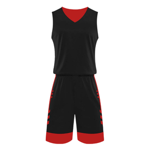Uniforme de Baloncesto Negro con Cuello en V para Hombre, Conjunto de Camiseta y Pantalones Cortos Deportivos, Diseño Personalizado con Nombre del Equipo, Nombre y Número, Kit de Baloncesto - Product Image 3