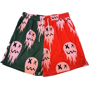 Shorts de sport pour hommes en mesh imprimé par sublimation, design graphique, séchage rapide, pour entraînement de basketball, gym, décontracté - Product Image 6
