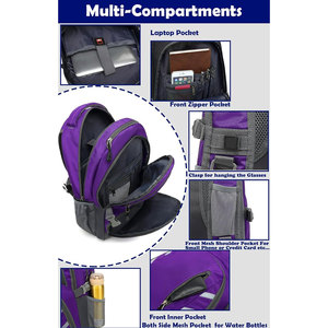 Meilleur fournisseur, prix de gros, logo personnalisé, fermeture éclair lisse, grande capacité, multi-poches, fermeture éclair légère, respirant, sac à dos pour étudiants - Product Image 2