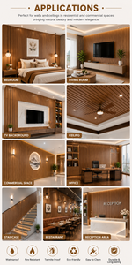 Panel de Pared WPC Hueco, Directo de Fábrica, con Sistema de Enclavamiento, Diseño 3D Acanalado, para Decoración de Interiores Comerciales - Product Image 2