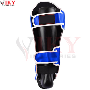 Protège-tibias et protège-pieds bleus pour MMA, Muay Thai, Kickboxing, Boxe, Arts Martiaux, avec ajustement confortable et construction durable - Product Image 6