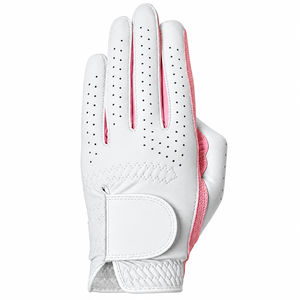 White Genuine <b>Leather</b> <b>Golf</b> Glove Breathable Hook and Loop Closure - Product Image 4