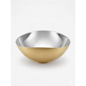 Luxury Handcrafted Gold Hammered Decorative Bowl White Textured Metal Centerpiece for <b>Wedding</b> Party Wholesale Home Decor Bowl - Product Image 6