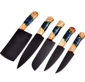 ชุดมีดเชฟเหล็กกล้าคาร์บอนสูง 5 ชิ้น LEGACY BLADES พร้อมด้ามไม้แบบใช้ได้ทั้งสองมือ ใบมีดตรงทนทาน - Product Image 1