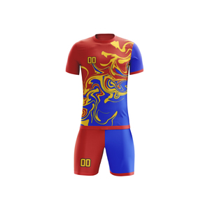 Ventes en gros de maillots de football pour hommes en polyester 100% personnalisés et bon marché, ensembles de maillots de football respirants, sublimation, service OEM pour adultes - Product Image 1