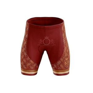 Men's Cycling Jersey Set Maroon Gold Logo Print Breathable Polyester <b>Road</b> Bike Kit Adult Custom Design - Product Image 6