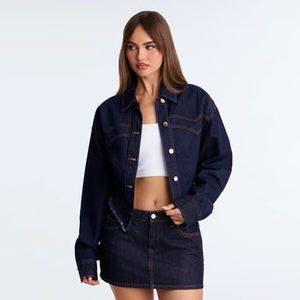 Factory Custom-made High-quality Breathable Woven Men's and Women's Winter Denim Jackets Stonewashed Reversible Eco-Friendly - Product Image 6