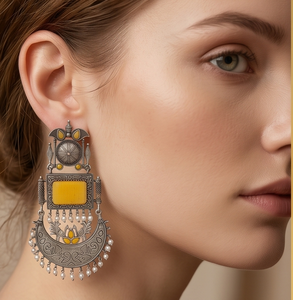PENDIENTES DIVYORO AMARILLOS CHANDBALI - Product Image 3