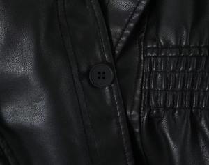 Veste en cuir PU pour femme, élégante, décontractée, courte, manches longues, légère, vêtement d'extérieur haut de gamme, doublure en fourrure, fermeture éclair, personnalisable - Product Image 6