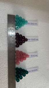 Perles en verre facetté 12×12 mm avec grand trou en couleurs assorties pour la fabrication de bijoux et les projets d'artisanat - Product Image 4