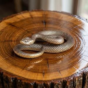 Centre de table en métal doré en forme de serpent, décoration de luxe pour la maison, idéal pour console, étagère et bureau. - Product Image 1