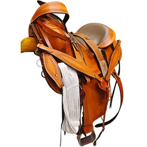 Silla de montar western de cuero premium para carreras de barriles, para adultos, disponible en todos los tamaños. - Product Image 6