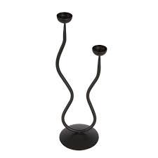 Minimalist <b>Black</b> Iron Candle Holder 3 Arm <b>Candelabra</b> for Modern and Rustic Decor - Product Image 3