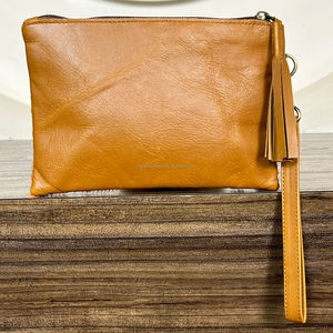 2026 Wholesale Price Fashionable Green Metallic Hair On Hide Leather Wristlet Clutch for Women Design Clutch Perfect for Travel - Product Image 5