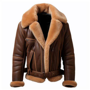 <b>Men</b> Genuine Leather <b>Jacket</b> Vintage Western Style Casual Zip Front Soft Durable Regular Fit Outerwear - Product Image 1