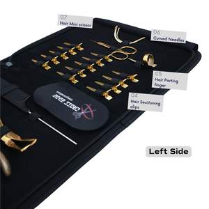 Kit de Herramientas Comerciales para Extensiones de Cabello con Pinzas de Acero Inoxidable, Pinza de Presión para Cinta Adhesiva, Pinzas para Seccionar Cabello y Tijeras - Product Image 4