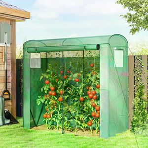 Grande Serra da Giardino Moderna Pop-up in Acciaio Zincato con Telaio in Legno/Acciaio e Materiale in PVC/Vetro per la Crescita delle Piante all'Aperto - Product Image 5