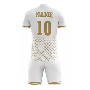 เสื้อฟุตบอลแบบกำหนดเอง เสื้อฟุตบอลพิมพ์ลายด้วยความร้อน ชุดทีมฟุตบอล โพลีเอสเตอร์ 100% สินค้าขายดี - Product Image 3
