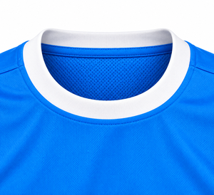 Camiseta Deportiva Personalizada de Fútbol para Hombre, Azul, Manga Corta, Transpirable, de Poliéster - Product Image 4