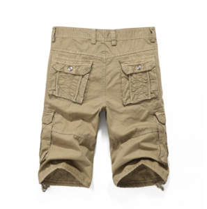 Shorts cargo pour hommes de haute qualité avec logo personnalisé, shorts décontractés d'été 100% coton, multi-poches, motif uni, OEM - Product Image 3