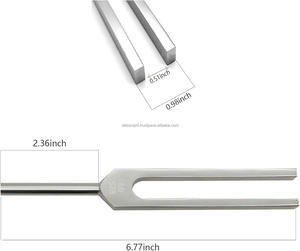 ส้อมเสียง528Hz สำหรับซ่อมแซมและบำบัด DNA เครื่องมือพลังงาน Solfeggio Chakra ในสีเงินเสร็จสิ้นความรักความถี่ MI528 Hz - Product Image 3