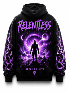 Sudadera con Capucha Personalizada con Gráfico de Galaxia Púrpura, Sudadera Holgada de Estilo Urbano, Unisex, OEM, ODM - Product Image 2
