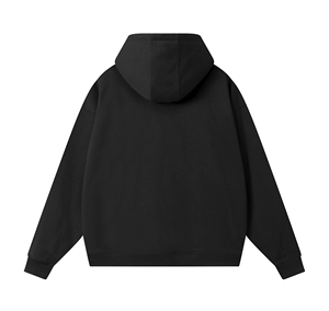 Sweat à capuche zippé oversize en polaire, streetwear personnalisé, épaules tombantes, épais - Product Image 2