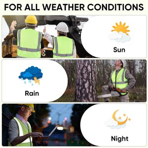 <b>Construction</b> Safety Reflective Safety Vests for Men Women High Visibility Vest with Pockets Mesh Fabric Apparel Neon <b>Work</b> Vest - Product Image 4