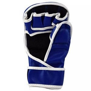 ถุงมือต่อสู้ MMA ถุงมือหนังสังเคราะห์ที่ทนทาน น้ำหนักเบา โครงสร้างแบบเปิดฝ่ามือ สายรัดข้อมือที่ปลอดภัย กีฬาที่สวมใส่สบาย - Product Image 5