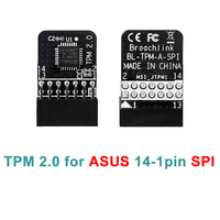 Modul TPM2.0 ASUS 14 Pin 14-1 Pin Antarmuka SPI Chip Trusted Platform Module ASUS Motherboard TPM 2.0 SPI Modul TPM 2.0 untuk PC