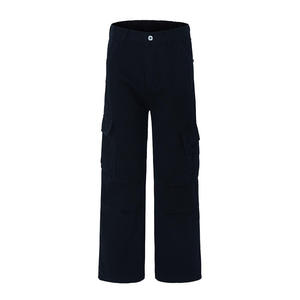 Pantalon cargo oversize de style streetwear pour homme, en coton, personnalisé, 6 poches multiples, coupe ample, pantalon cargo droit - Product Image 2