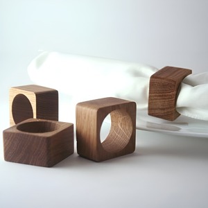 Premium Wooden Set of 4 Napkin Holder Natural Solid Wood Napkin Stand for Dining <b>Table</b> <b>Kitchen</b> Restaurant <b>Table</b> Decor - Product Image 2