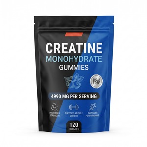 Gummies de créatine monohydrate personnalisées OEM ODM sous marque privée 4990mg 120 unités sans sucre saveur myrtille Complément nutritionnel sportif - Product Image 1